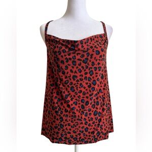 Dreamsuit by Miracle Brands Leopard Print Flowy Tankini Top Size 6